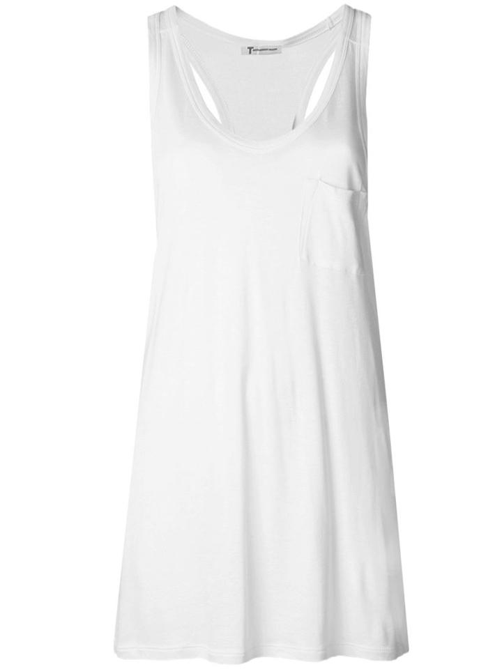 T By Alexander Wang Racerback Tank Top, Women's, Size: Xs, White, Rayon