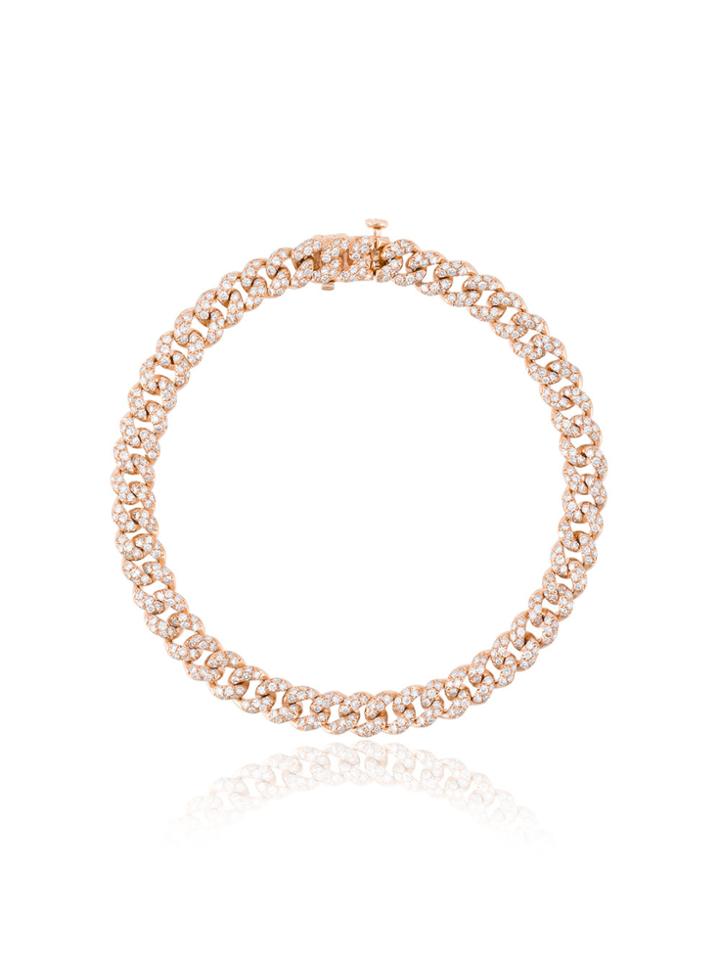 Shay Mini Pave Link Diamond Bracelet - Pink & Purple