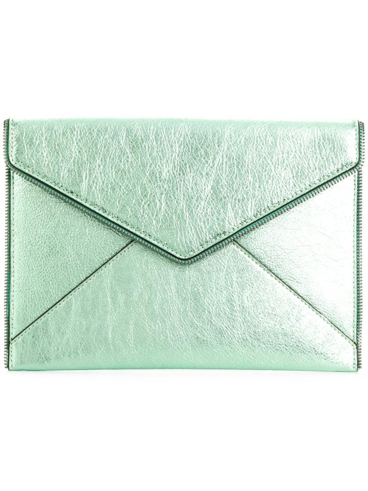 Rebecca Minkoff Envelope Shaped Clutch - Green