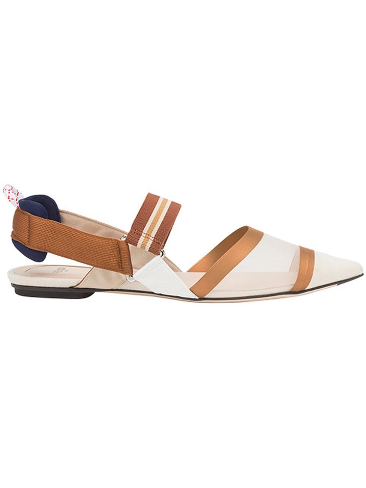 Fendi Colibrì Ballerinas - White