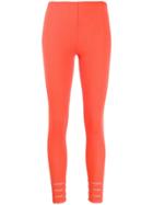 Issey Miyake Pre-owned 2000's Ribbed Leggings - Orange