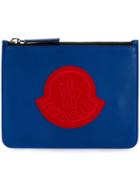 Moncler Logo Patch Clutch - Blue