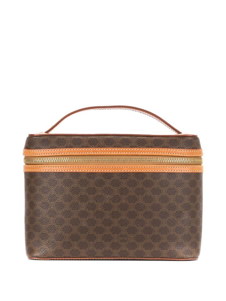 Céline Pre-owned Macadam Pattern Vanity Bag - Brown