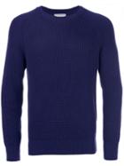 Ami Paris Raglan Sleeves Crewneck Sweater - Blue
