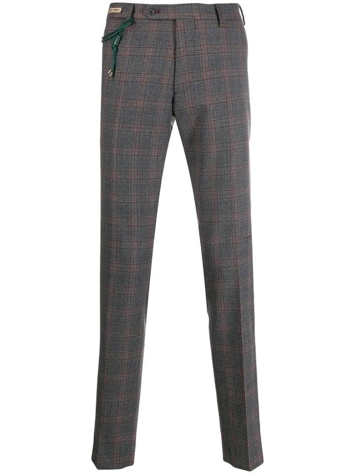 Berwich Check Tailored Trousers - Grey