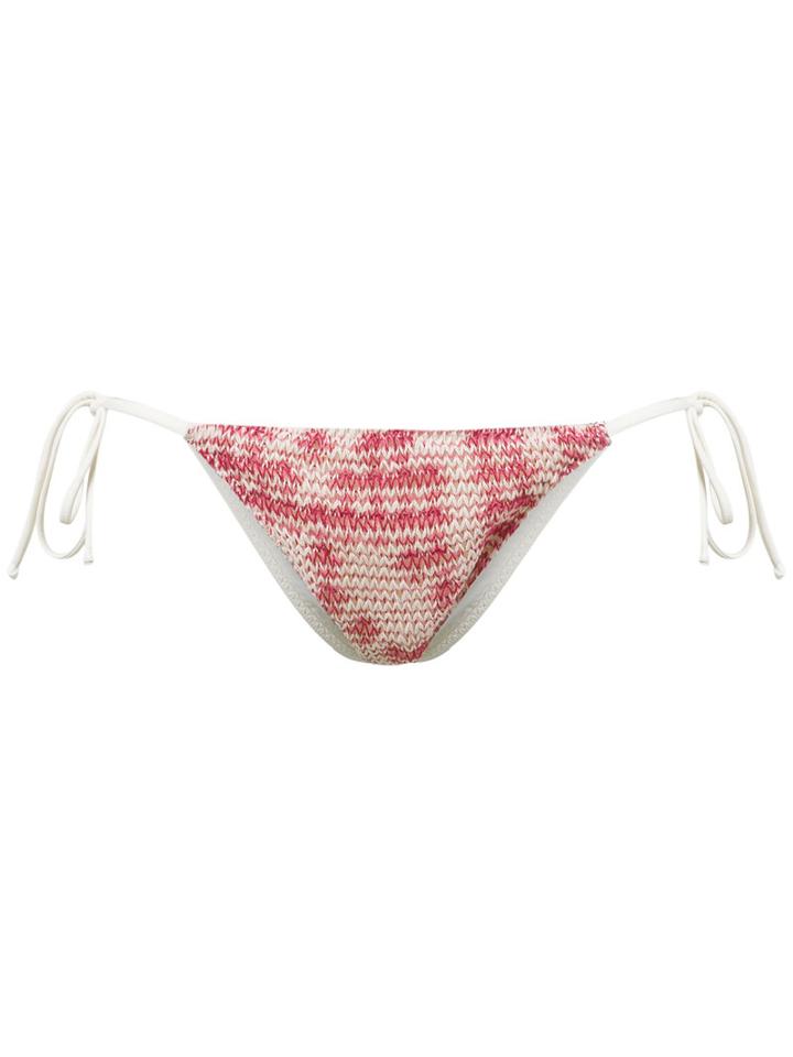 Cecilia Prado - Knit Bikini Bottom - Women - Acrylic/lurex/viscose - G, Red, Acrylic/lurex/viscose