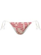 Cecilia Prado - Knit Bikini Bottom - Women - Acrylic/lurex/viscose - G, Red, Acrylic/lurex/viscose