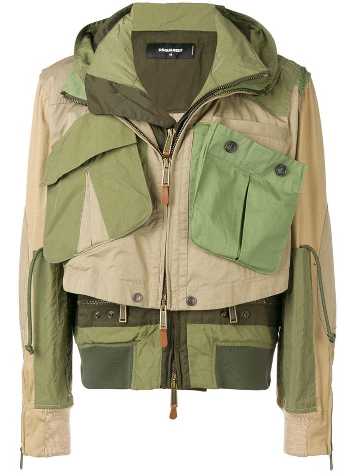 Dsquared2 Layered Military Jacket - Green