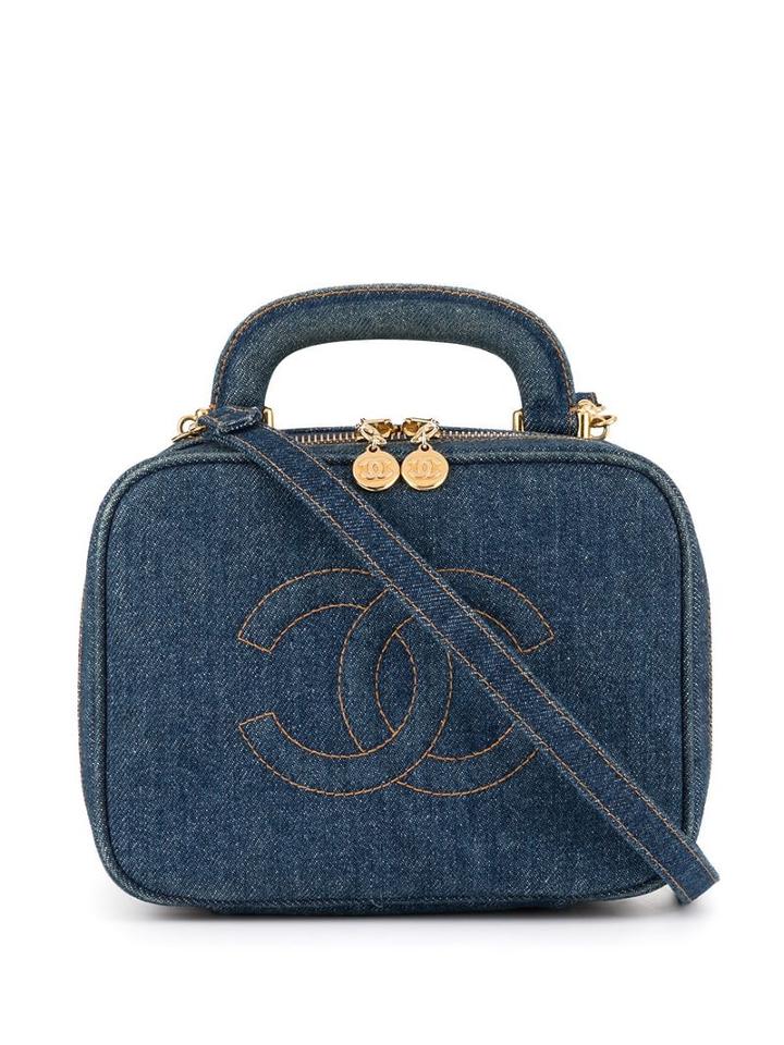 Chanel Pre-owned Cc 2way Cosmetic Case - Blue