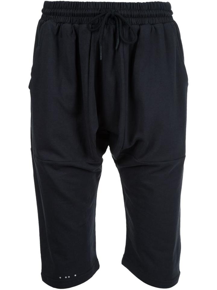 Publish Drop-crotch Track Shorts, Men's, Size: Large, Black, Cotton