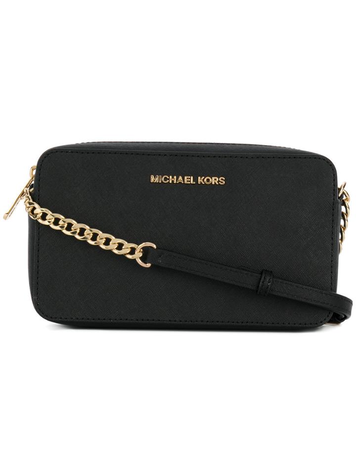Michael Michael Kors Zipper Shoulder Bag - Black