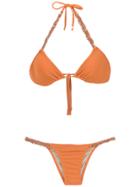 Amir Slama Embellished Bikini Set - Yellow & Orange