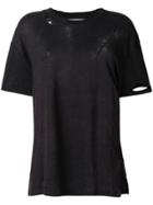 Iro Ripped Neck T-shirt - Black