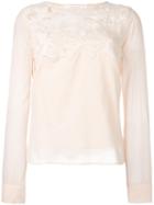 See By Chloé Guipure Lace Blouse, Women's, Size: 40, Pink/purple, Cotton