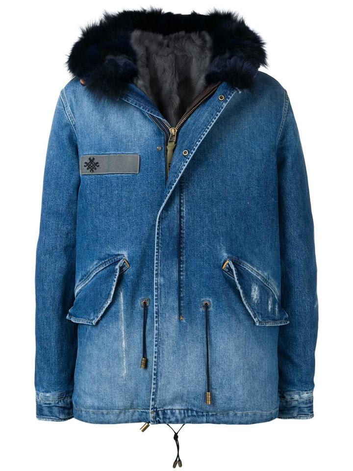 Mr & Mrs Italy Hooded Short Coat - Blue