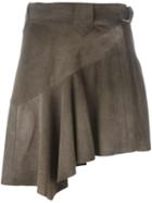 Roberto Cavalli Ruffled Asymmetric Short Skirt