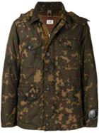 Cp Company Hooded Camouflage Jacket - Brown