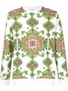 Givenchy Carpet Print Sweatshirt, Men's, Size: Large, Green, Cotton
