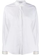 Brunello Cucinelli Embellished Cuff Shirt - White