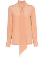 Etro Tie Neck Silk Blouse - Neutrals