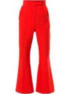 Dalood Cropped Flared Trousers - Orange