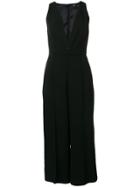 Elisabetta Franchi Deep V-neck Jumpsuit - Black