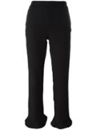 Opening Ceremony Flared Cropped Trousers, Women's, Size: 2, Black, Nylon/spandex/elastane/polyester/cotton