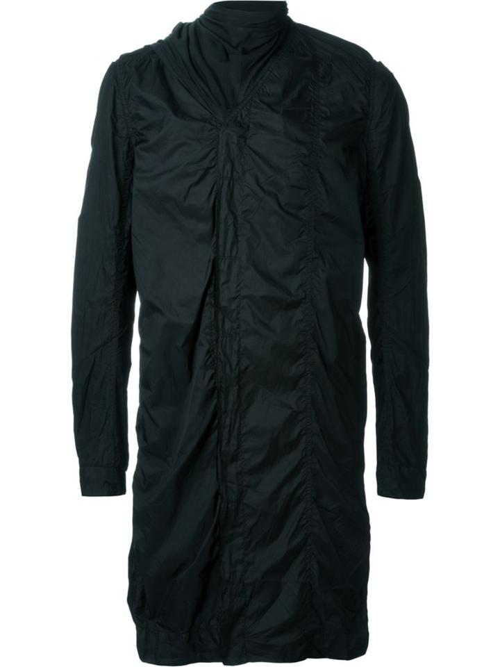 Rick Owens Drkshdw Buttoned Raincoat, Men's, Size: S, Black, Polyamide/cotton