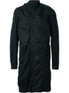 Rick Owens Drkshdw Buttoned Raincoat, Men's, Size: S, Black, Polyamide/cotton