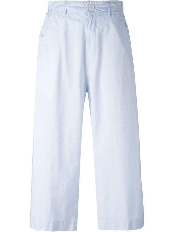 Aspesi Cropped Trousers, Women's, Size: 40, Blue, Cotton