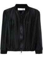 Victoria Beckham Pleated Bomber Jacket - Black