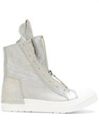Cinzia Araia Zipped Hi-top Sneakers - Nude & Neutrals
