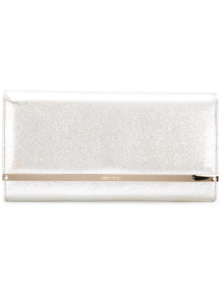 Jimmy Choo Maia Clutch, Women's, Nude/neutrals, Leather