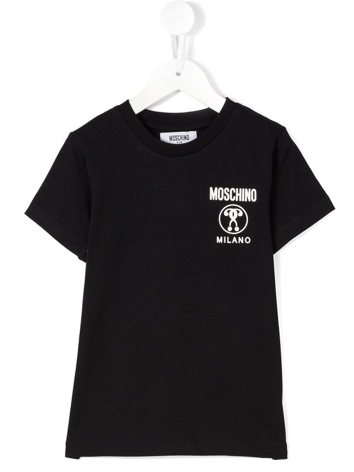 Moschino Kids Logo Print T-shirt, Boy's, Size: 8 Yrs, Black