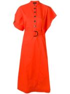 Eudon Choi Belted Midi Dress - Orange