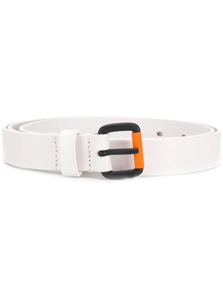 Maison Margiela Contrast Buckle Belt - White