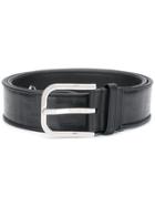 Fendi Logo Print Fabric Belt - Black