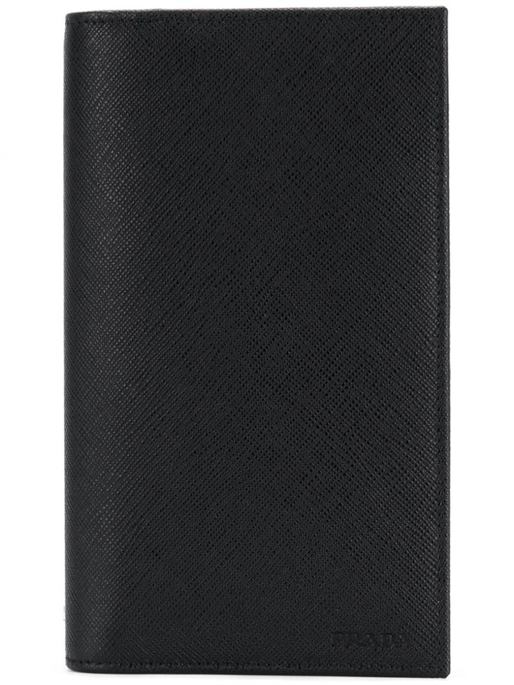 Prada Embossed Logo Wallet - Black
