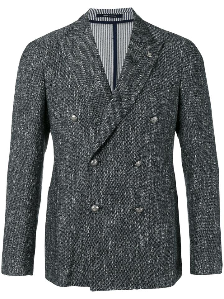 Tagliatore Double Breasted Blazer - Grey