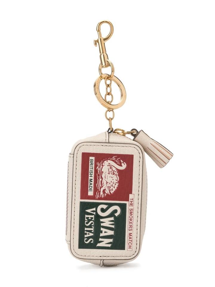 Anya Hindmarch Leather Matchbox Coin Purse - White