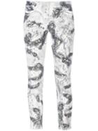 Faith Connexion Glitter Detail Skinny Jeans, Women's, Size: 25, White, Cotton/spandex/elastane