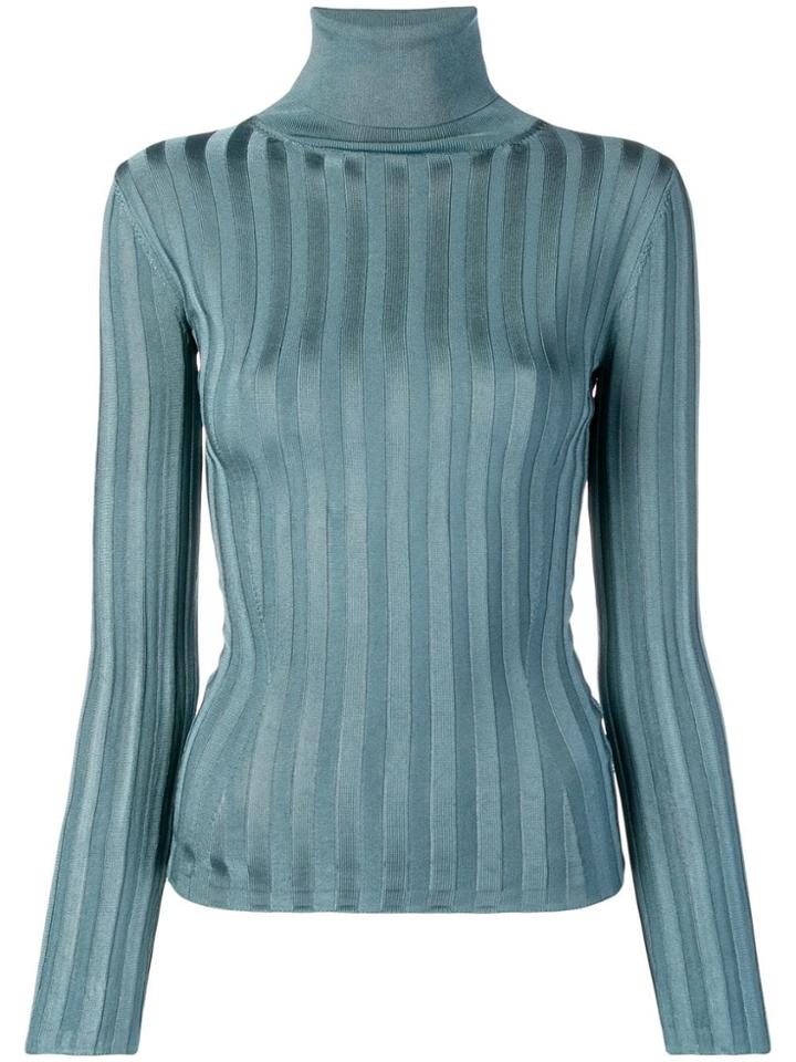 Acne Studios Fitted Turtleneck Sweater - Blue