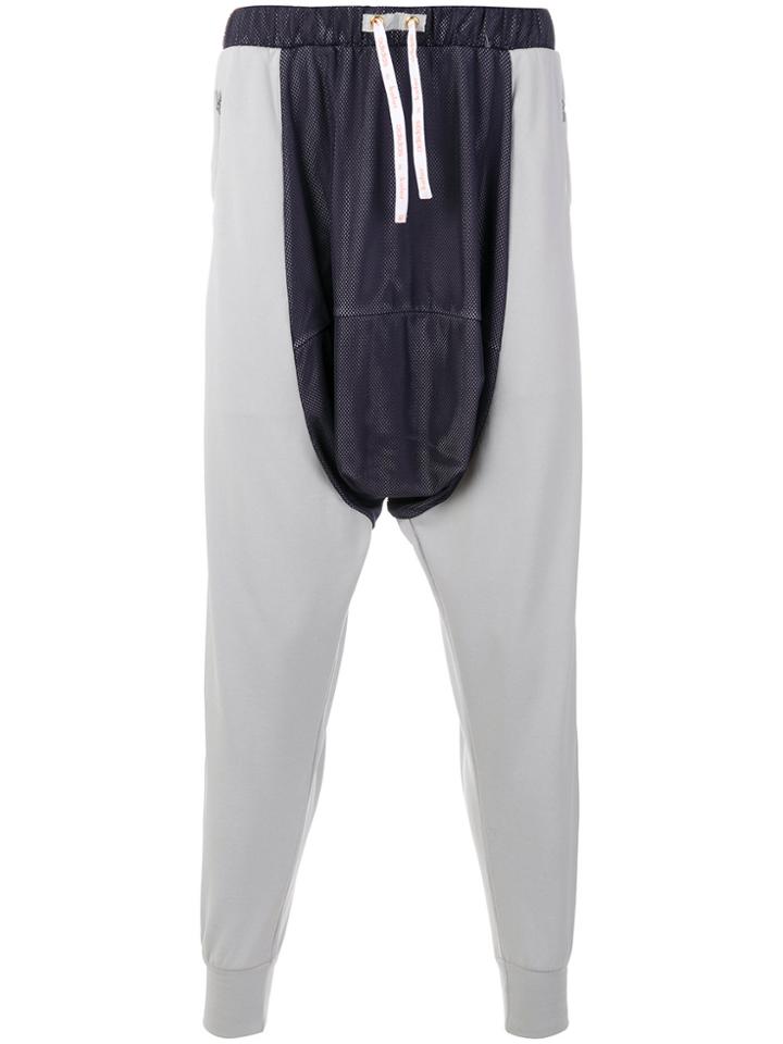 Adidas By Kolor Drop-crotch Tracksuit Bottoms - Grey