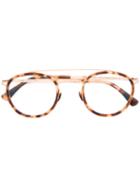 Mykita - Lite Ollie Glasses - Unisex - Acetate/stainless Steel - 47, Brown, Acetate/stainless Steel