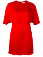Sonia Rykiel Cape Detail Dress - Red
