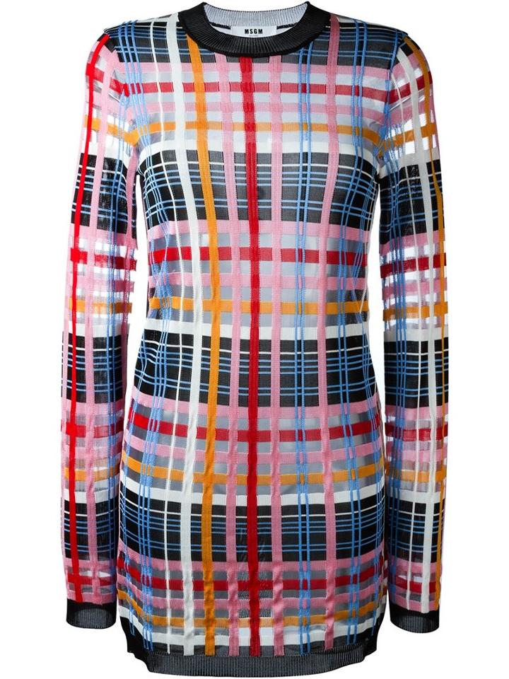 Msgm Sheer Mini Dress