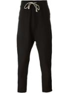 Poème Bohémien Drawstring Drop Crotch Trousers, Men's, Size: 48, Black, Cotton/linen/flax/polyamide/spandex/elastane