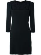 Alexander Mcqueen Lace Panel Cocktail Dress, Women's, Size: 46, Black, Acetate/viscose/silk/polyamide