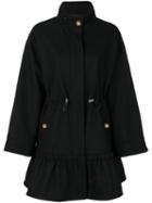 Boutique Moschino - Classic Zipped Coat - Women - Polyester/viscose/wool - 38, Black, Polyester/viscose/wool