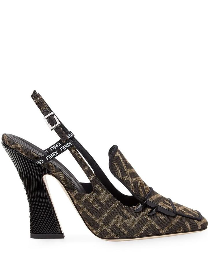 Fendi Ffreedom Slingback Court Shoes - Black